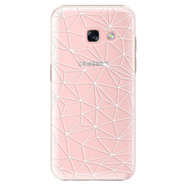 Plastové puzdro iSaprio - Abstract Triangles 03 - white - Samsung Galaxy A3 2017