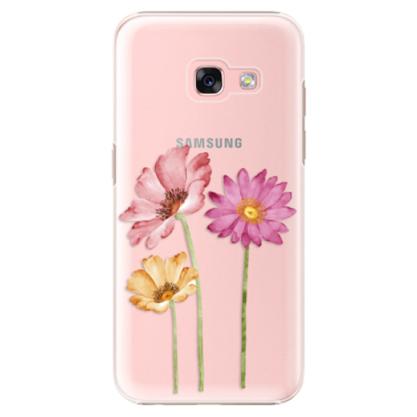 Plastové puzdro iSaprio - Three Flowers - Samsung Galaxy A3 2017