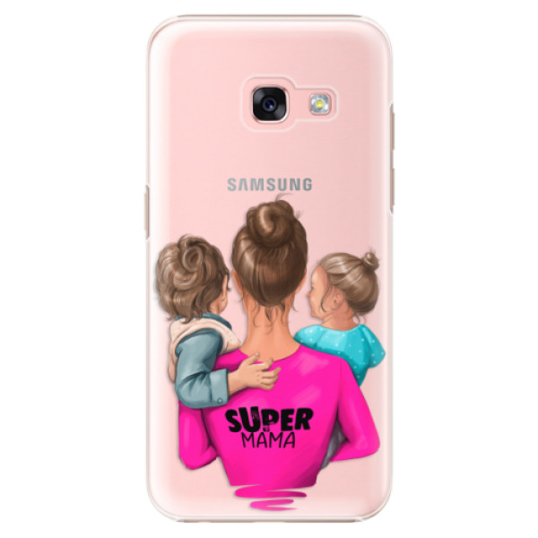 Plastové puzdro iSaprio - Super Mama - Boy and Girl - Samsung Galaxy A3 2017