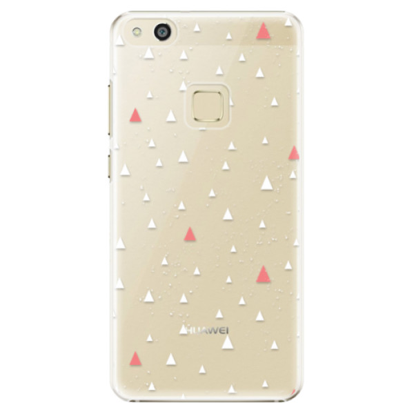 Plastové puzdro iSaprio - Abstract Triangles 02 - white - Huawei P10 Lite