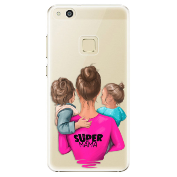 Plastové puzdro iSaprio - Super Mama - Boy and Girl - Huawei P10 Lite