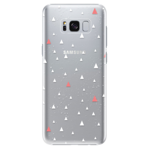 Plastové puzdro iSaprio - Abstract Triangles 02 - white - Samsung Galaxy S8