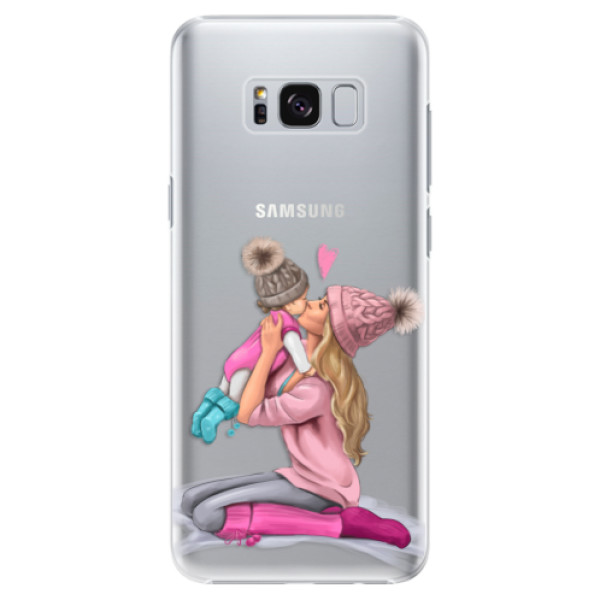 Plastové puzdro iSaprio - Kissing Mom - Blond and Girl - Samsung Galaxy S8