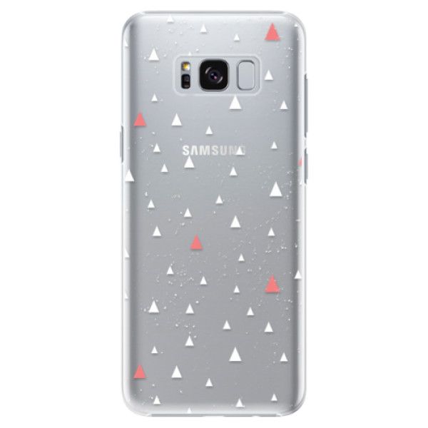 Plastové puzdro iSaprio - Abstract Triangles 02 - white - Samsung Galaxy S8 Plus
