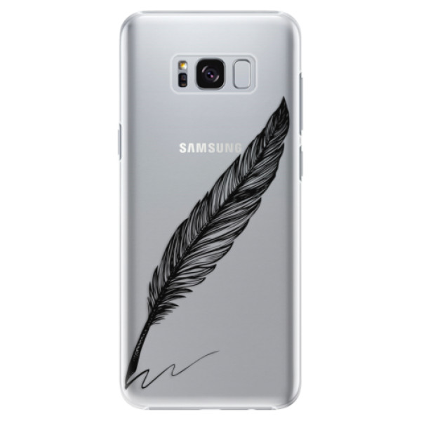 Plastové puzdro iSaprio - Writing By Feather - black - Samsung Galaxy S8 Plus