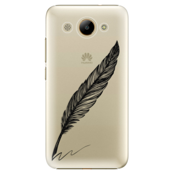 Plastové puzdro iSaprio - Writing By Feather - black - Huawei Y3 2017