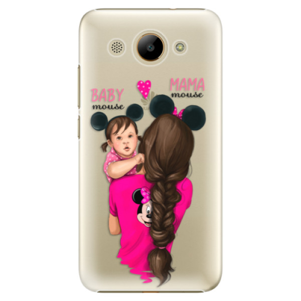 Plastové puzdro iSaprio - Mama Mouse Brunette and Girl - Huawei Y3 2017