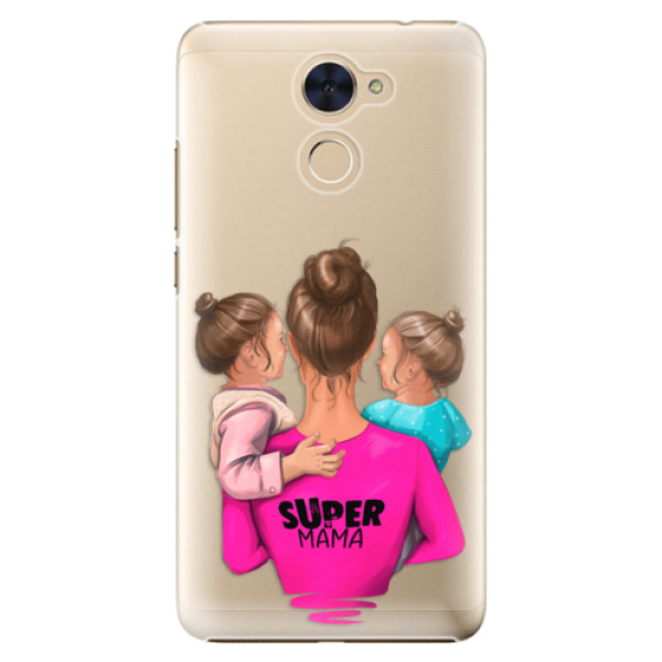 Plastové puzdro iSaprio - Super Mama - Two Girls - Huawei Y7 / Y7 Prime