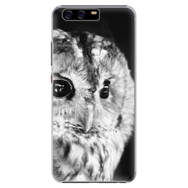 Plastové puzdro iSaprio - BW Owl - Huawei P10 Plus