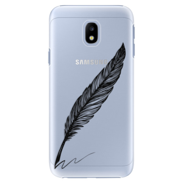 Plastové puzdro iSaprio - Writing By Feather - black - Samsung Galaxy J3 2017