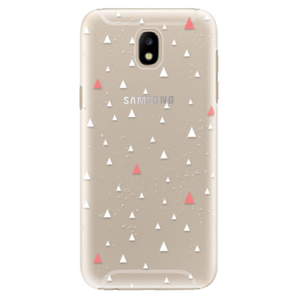 Plastové puzdro iSaprio - Abstract Triangles 02 - white - Samsung Galaxy J5 2017