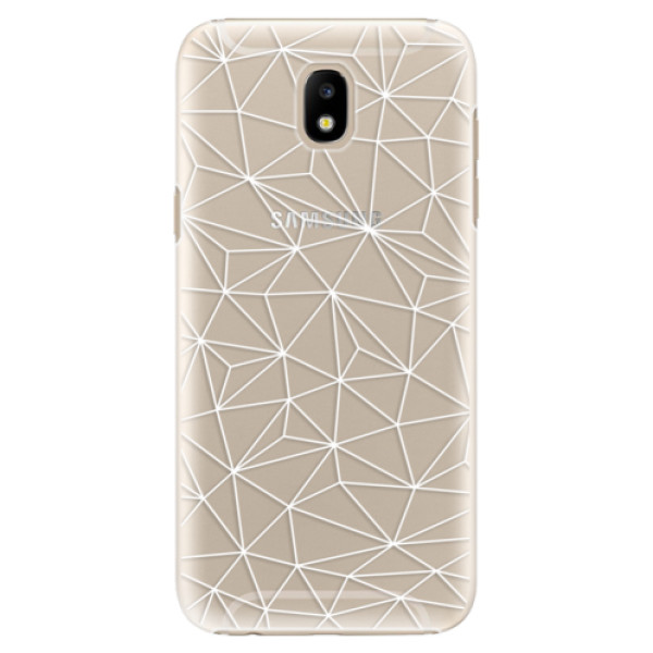 Plastové puzdro iSaprio - Abstract Triangles 03 - white - Samsung Galaxy J5 2017