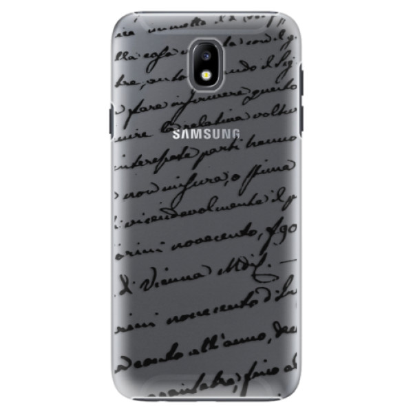 Plastové puzdro iSaprio - Handwriting 01 - black - Samsung Galaxy J7 2017