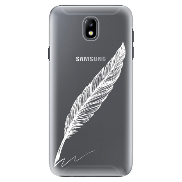 Plastové puzdro iSaprio - Writing By Feather - white - Samsung Galaxy J7 2017