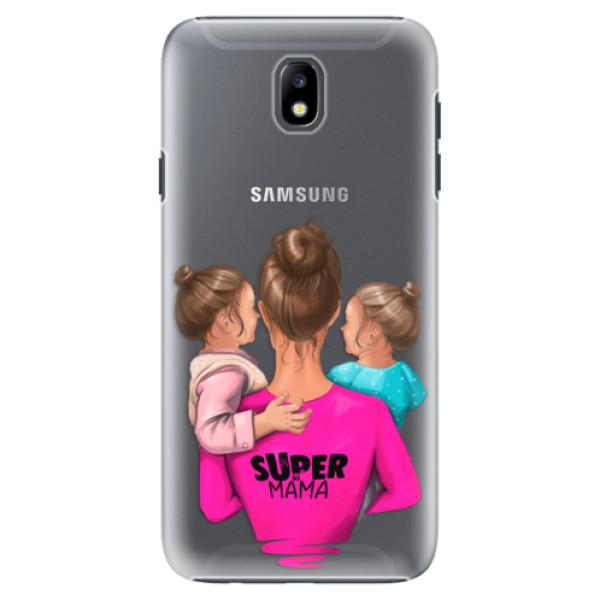 Plastové puzdro iSaprio - Super Mama - Two Girls - Samsung Galaxy J7 2017