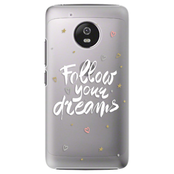 Plastové puzdro iSaprio - Follow Your Dreams - white - Lenovo Moto G5