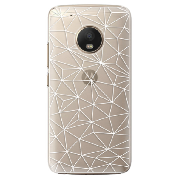 Plastové puzdro iSaprio - Abstract Triangles 03 - white - Lenovo Moto G5 Plus