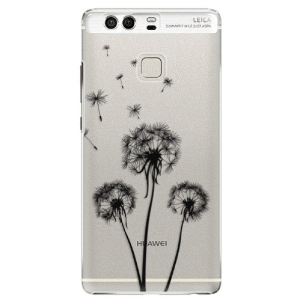 Plastové puzdro iSaprio - Three Dandelions - black - Huawei P9