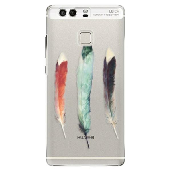 Plastové puzdro iSaprio - Three Feathers - Huawei P9