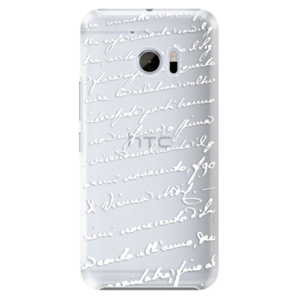 Plastové puzdro iSaprio - Handwriting 01 - white - HTC 10