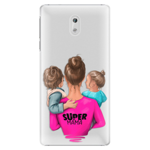Plastové puzdro iSaprio - Super Mama - Boy and Girl - Nokia 3