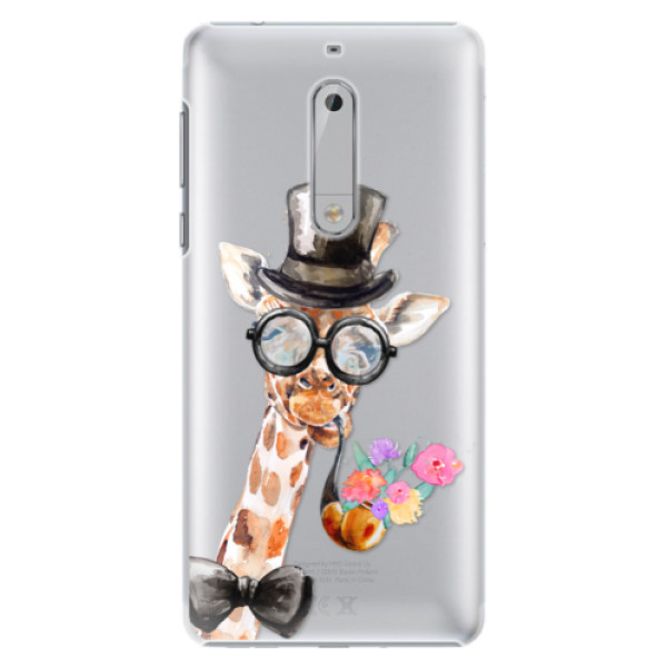 Plastové puzdro iSaprio - Sir Giraffe - Nokia 5