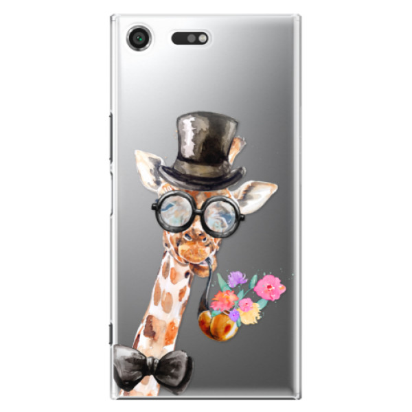 Plastové puzdro iSaprio - Sir Giraffe - Sony Xperia XZ Premium