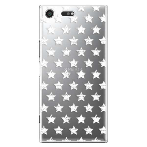 Plastové puzdro iSaprio - Stars Pattern - white - Sony Xperia XZ Premium