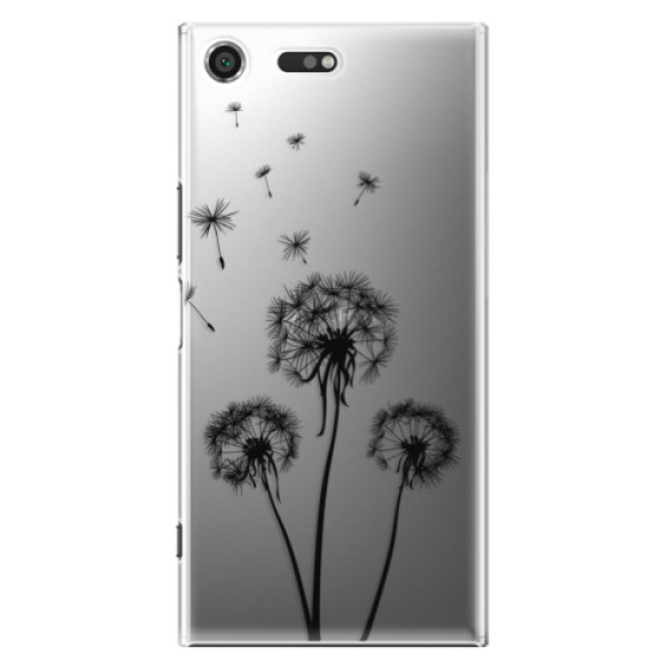 Plastové puzdro iSaprio - Three Dandelions - black - Sony Xperia XZ Premium