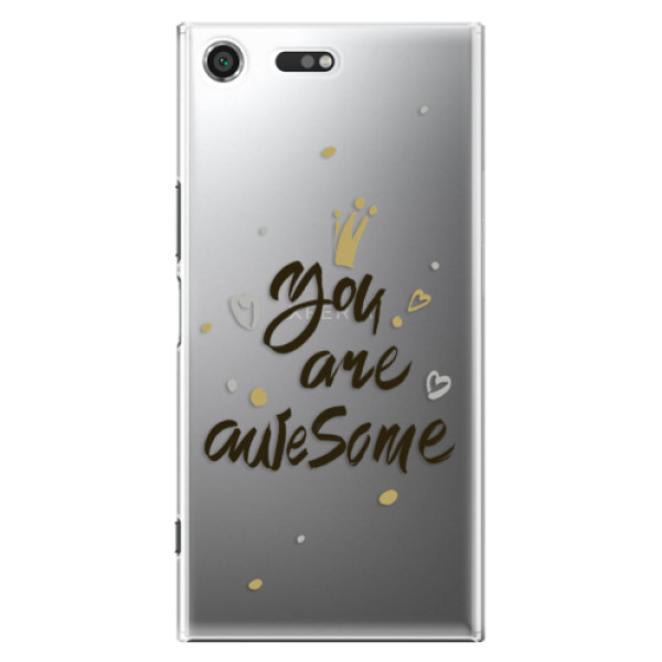 Plastové puzdro iSaprio - You Are Awesome - black - Sony Xperia XZ Premium