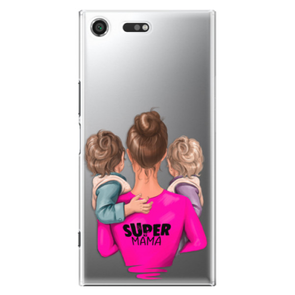 Plastové puzdro iSaprio - Super Mama - Two Boys - Sony Xperia XZ Premium