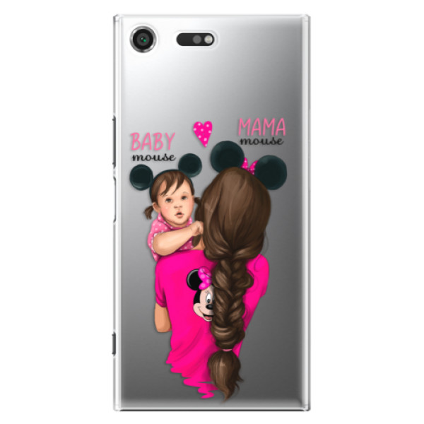 Plastové puzdro iSaprio - Mama Mouse Brunette and Girl - Sony Xperia XZ Premium