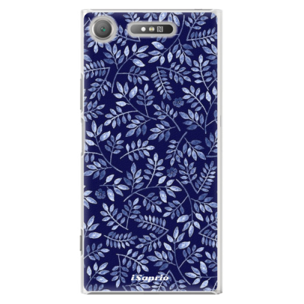 Plastové puzdro iSaprio - Blue Leaves 05 - Sony Xperia XZ1
