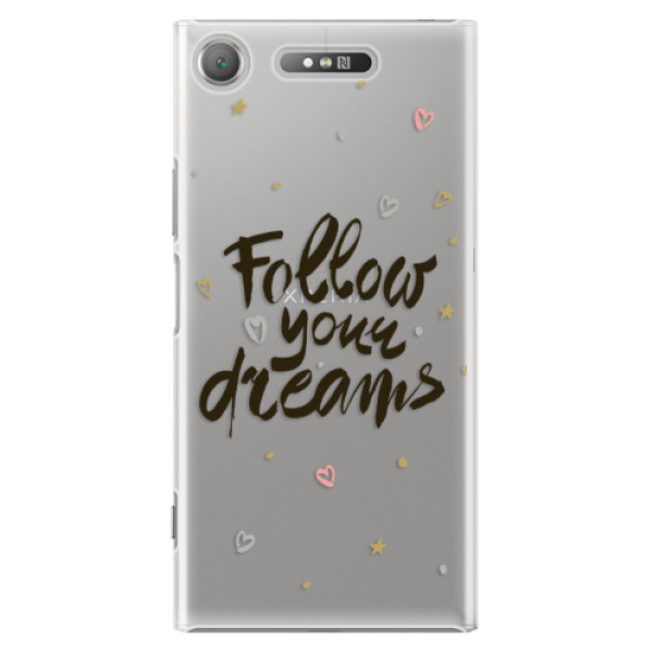 Plastové puzdro iSaprio - Follow Your Dreams - black - Sony Xperia XZ1