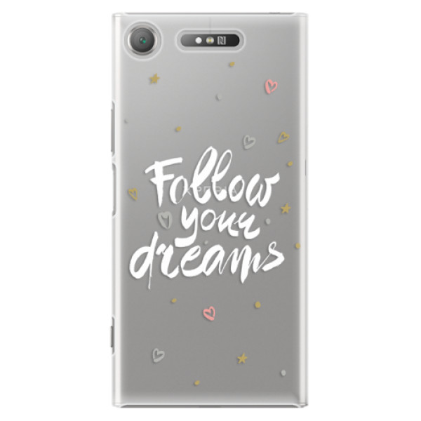 Plastové puzdro iSaprio - Follow Your Dreams - white - Sony Xperia XZ1