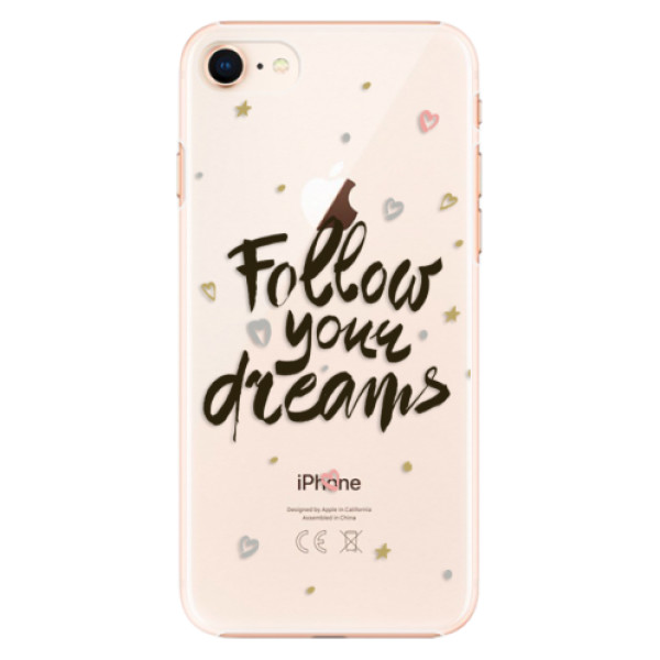 Plastové puzdro iSaprio - Follow Your Dreams - black - iPhone 8