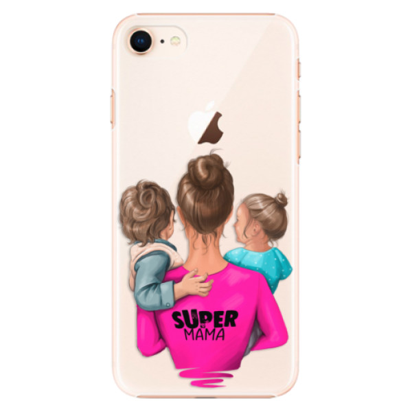 Plastové puzdro iSaprio - Super Mama - Boy and Girl - iPhone 8