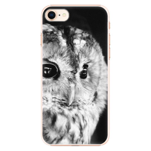 Plastové puzdro iSaprio - BW Owl - iPhone 8