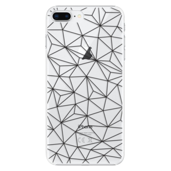 Plastové puzdro iSaprio - Abstract Triangles 03 - black - iPhone 8 Plus