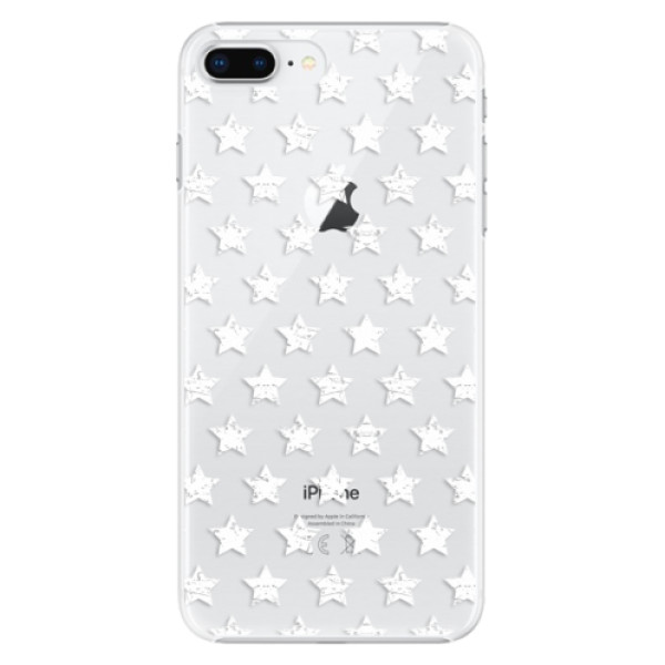 Plastové puzdro iSaprio - Stars Pattern - white - iPhone 8 Plus