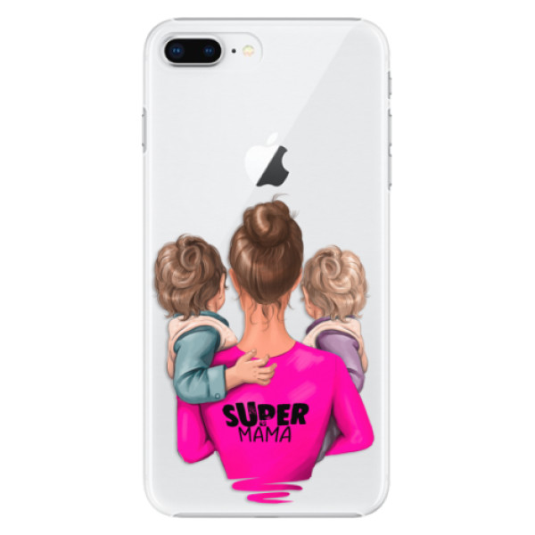 Plastové puzdro iSaprio - Super Mama - Two Boys - iPhone 8 Plus