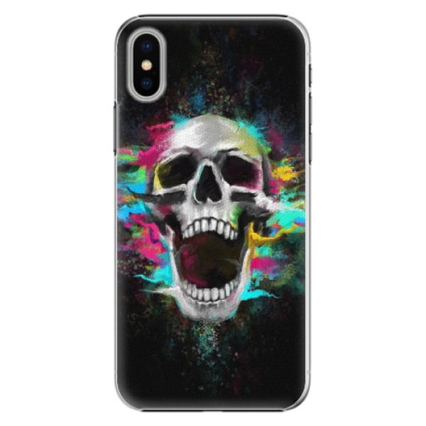 Plastové puzdro iSaprio - Skull in Colors - iPhone X