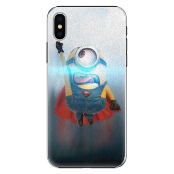 Plastové puzdro iSaprio - Mimons Superman 02 - iPhone X