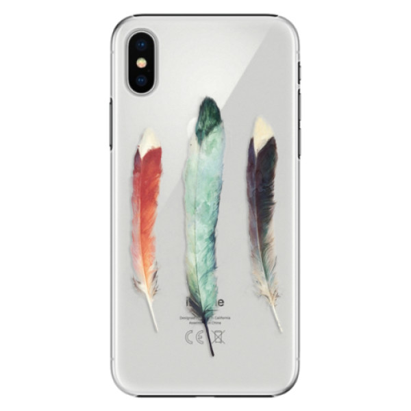 Plastové puzdro iSaprio - Three Feathers - iPhone X
