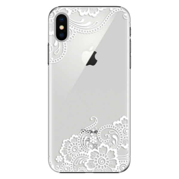 Plastové puzdro iSaprio - White Lace 02 - iPhone X