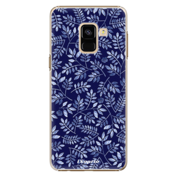 Plastové puzdro iSaprio - Blue Leaves 05 - Samsung Galaxy A8 2018