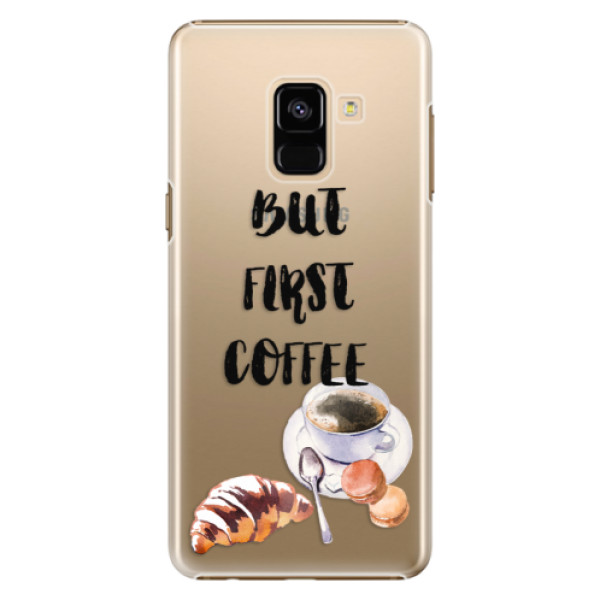 Plastové puzdro iSaprio - First Coffee - Samsung Galaxy A8 2018