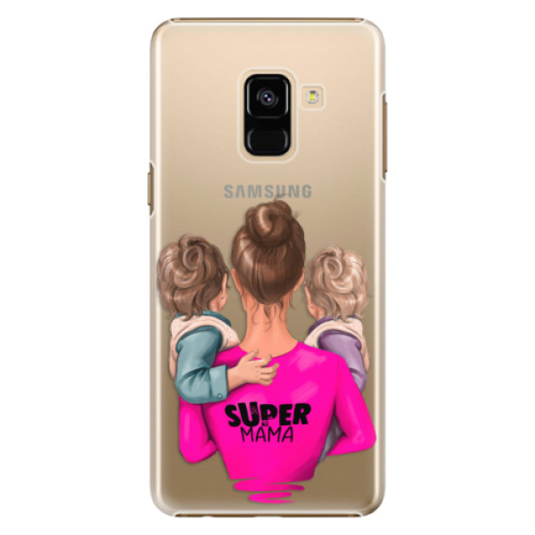 Plastové puzdro iSaprio - Super Mama - Two Boys - Samsung Galaxy A8 2018