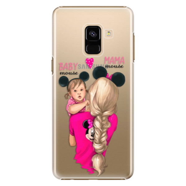 Plastové puzdro iSaprio - Mama Mouse Blond and Girl - Samsung Galaxy A8 2018