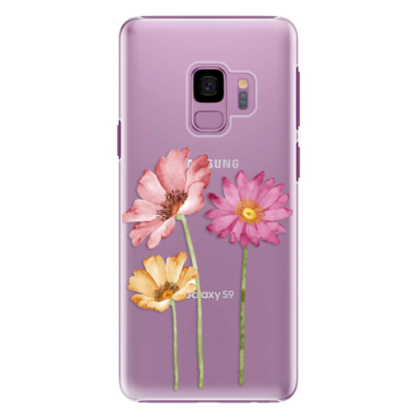 Plastové puzdro iSaprio - Three Flowers - Samsung Galaxy S9